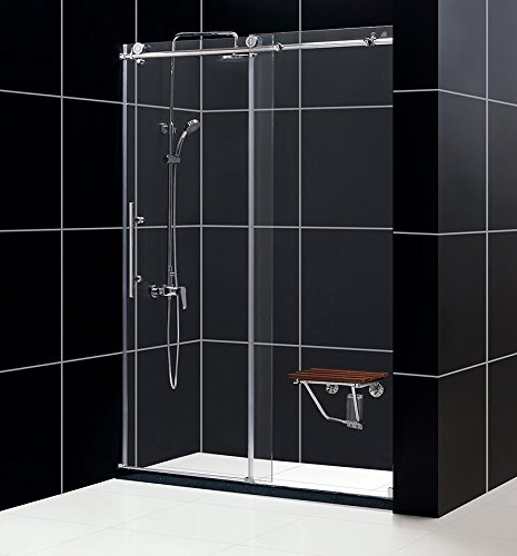 DreamLine Enigma-X 56-60 in. W x 76 in. H Fully Frameless Sliding Shower Door