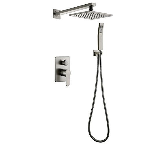 All Metal Brushed Nickel Shower Faucet
