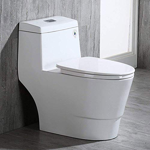 WOODBRIDGE T-0019, Dual Flush Elongated One Piece Toilet